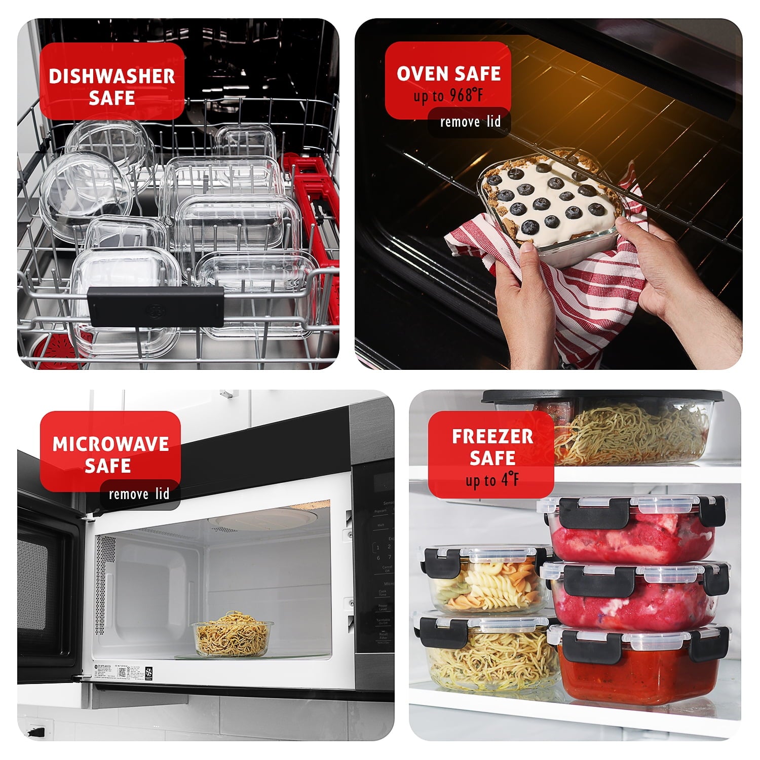 Transform Your Kitchen with Our 32-Piece Airtight Glass Food Storage Container Set – Perfect for Meal Prep, Leftovers, and More!